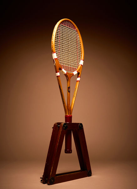 Hazells Streamline Red Star Lawn Tennis Racquet - Full Body Profile Left