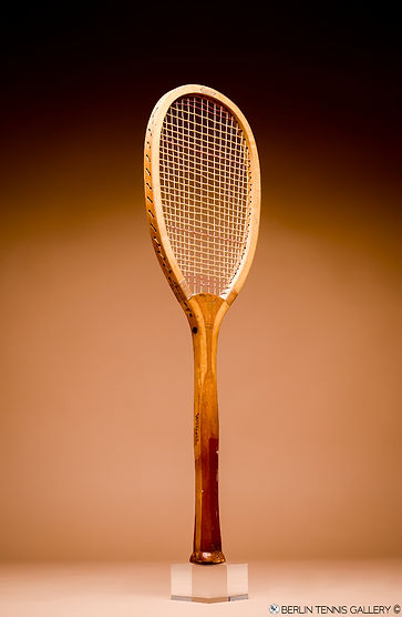 Bussey Champion Antique Vintage Tennis Racquet 1902 - Profile Left Position
