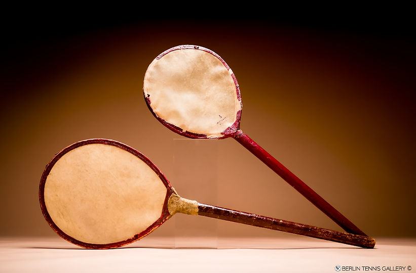 Vellum Covered Battledore Racquets - Landscape Position