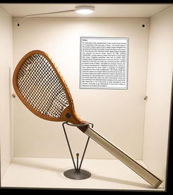 The Wingfield tennis racquet of Walter Clopton Wingfield. Racquet of the tennis founder. 1876