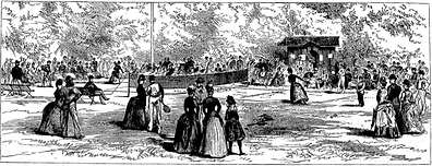 Litographie, Garden Tennis Players in 1887