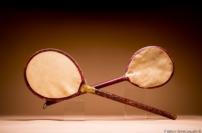Vellum Covered Battledore Racquets - Portrait Position