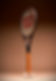A Wilson Pro Staff tennis racquet with strings and Wilson Logo in the strings, in 3D portrait position, with a warm background