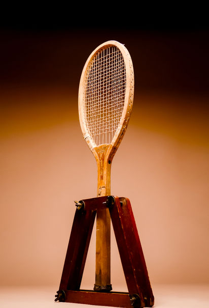 Slazenger Renshaw Antique Vintage Tennis Racquet 1907 - Profile Right Position
