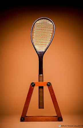 Antique Real Tennis Racquet from 1789 - Portrait Position