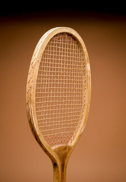 Williams Paris Antique Vintage Tennis Racquet - Face Profile Position Left
