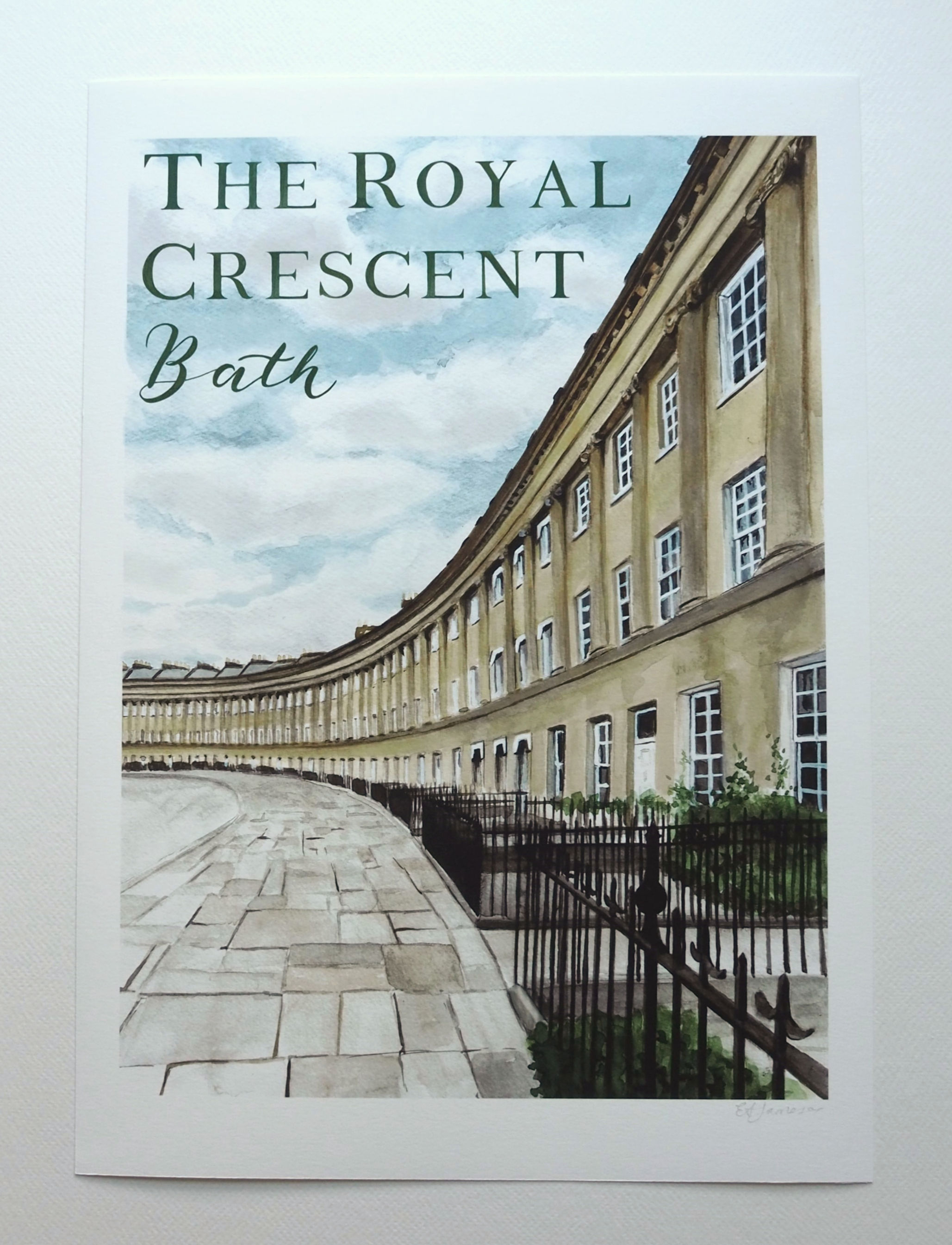 The Royal Crescent, Bath, A3 Giclee Print