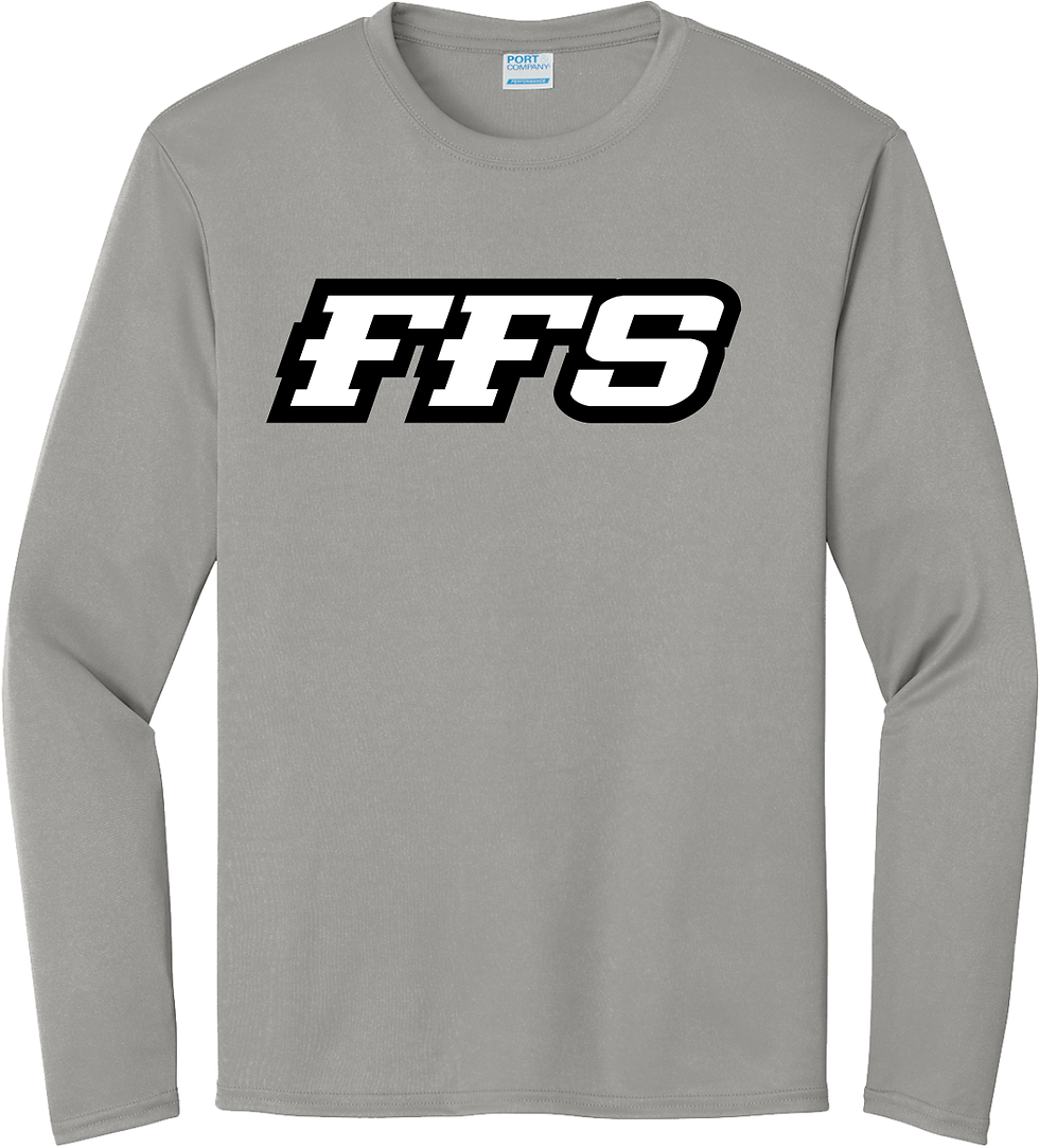 CHARCOAL LONG SLEEVE SUBLIMATED FFS DRIFIT TEE