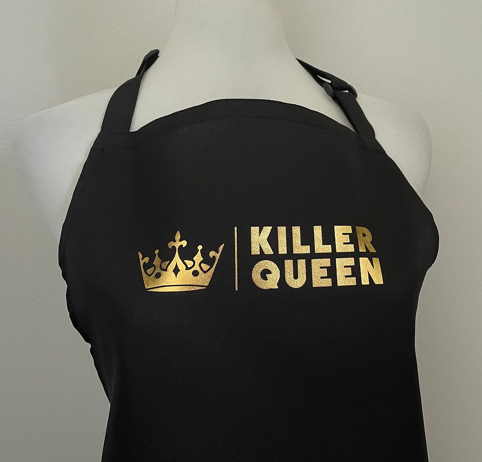 Thumbnail: Black Full Length Apron - 2 Pockets