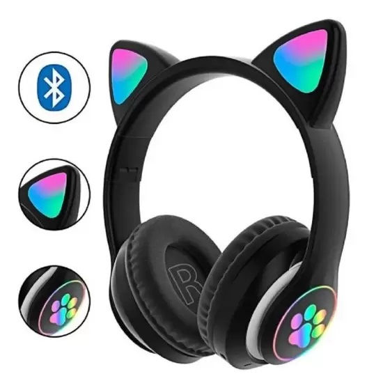 FONE GATINHO C/ LED E BLUETOOTH INFANTIL STN-68
