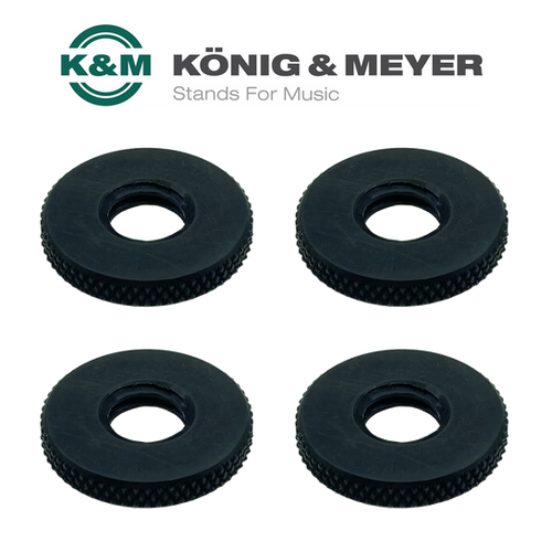 K&M Microphone Stand Replacement Knurled Aluminium Washer x 4 Micks Music