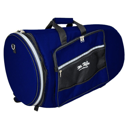 Mr Tuba Deluxe Euphonium Gig Bag with Back Pack Straps Blue Micks Music