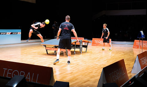Teqballspieler im Turnier