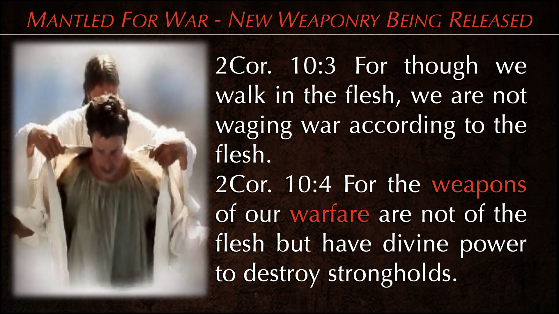 Mantled For War, New Weaponry Being Released