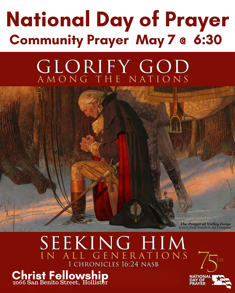 National Day of Prayer May 7 @ 7pm