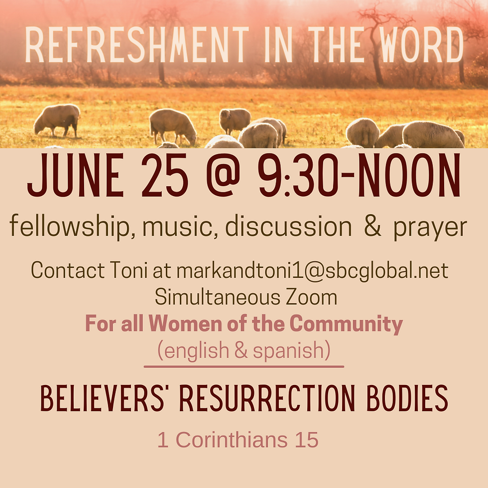 Women's Faith Gathering (monthly)