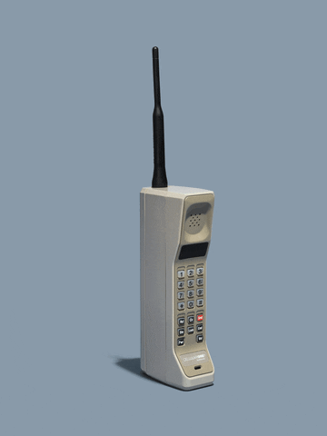 Phone GIF Contact Us Blue Background