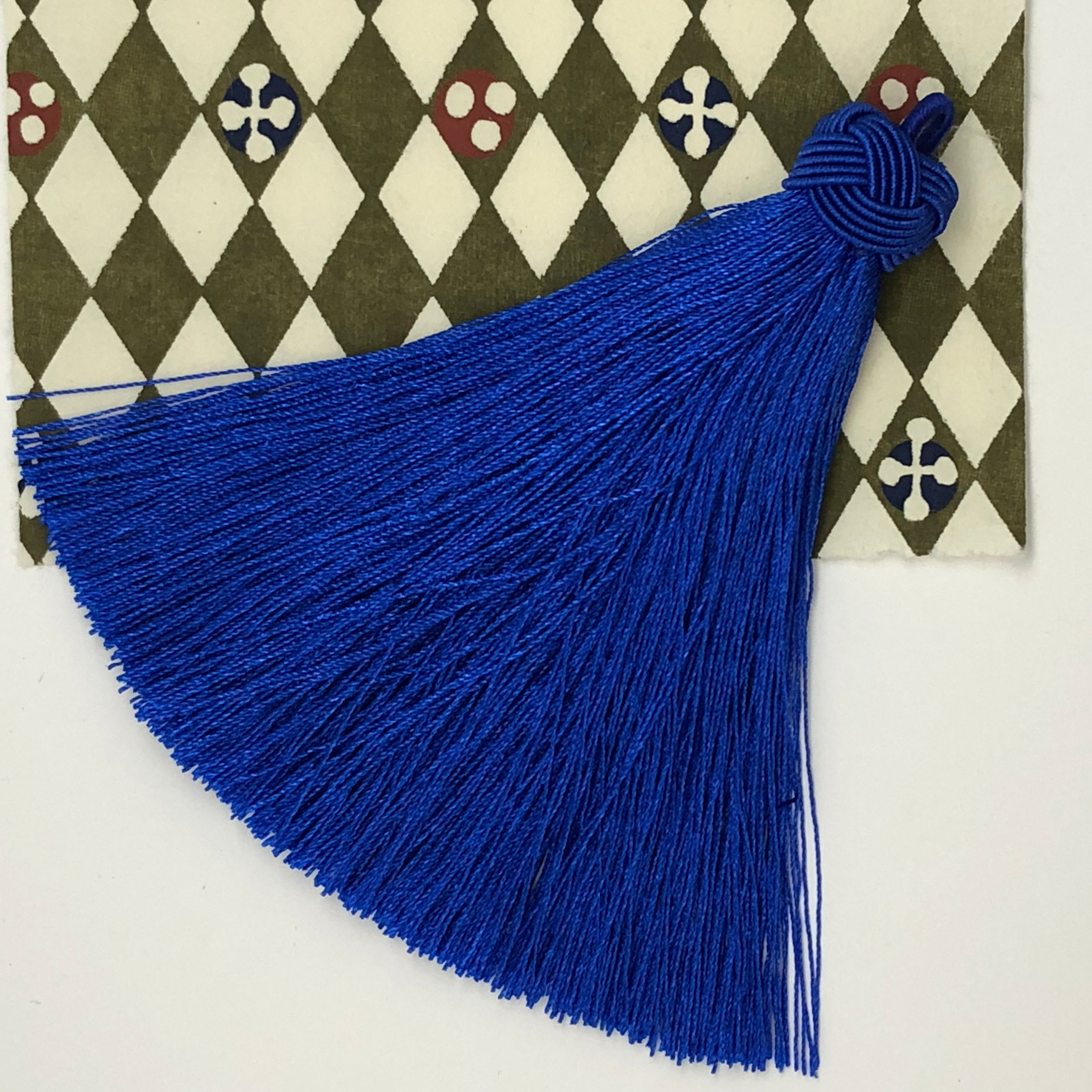 Large Tassel with Knot ~ Royal Blue