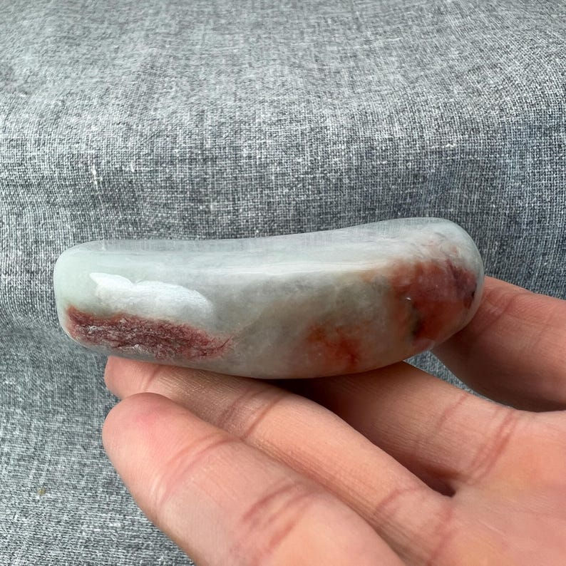 Natural Burmese Jadeite Specimen: Polished Jade Boulder (68mm)