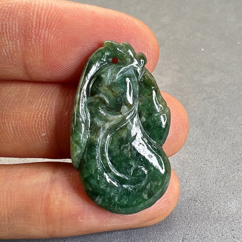 Jade carving: natural jade pendant, hand carved and polished, jade charm