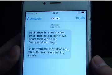 Hamlet, Shakespeare, machine Hamlet, film,Baxter Project, robot theatre, actor Baxter