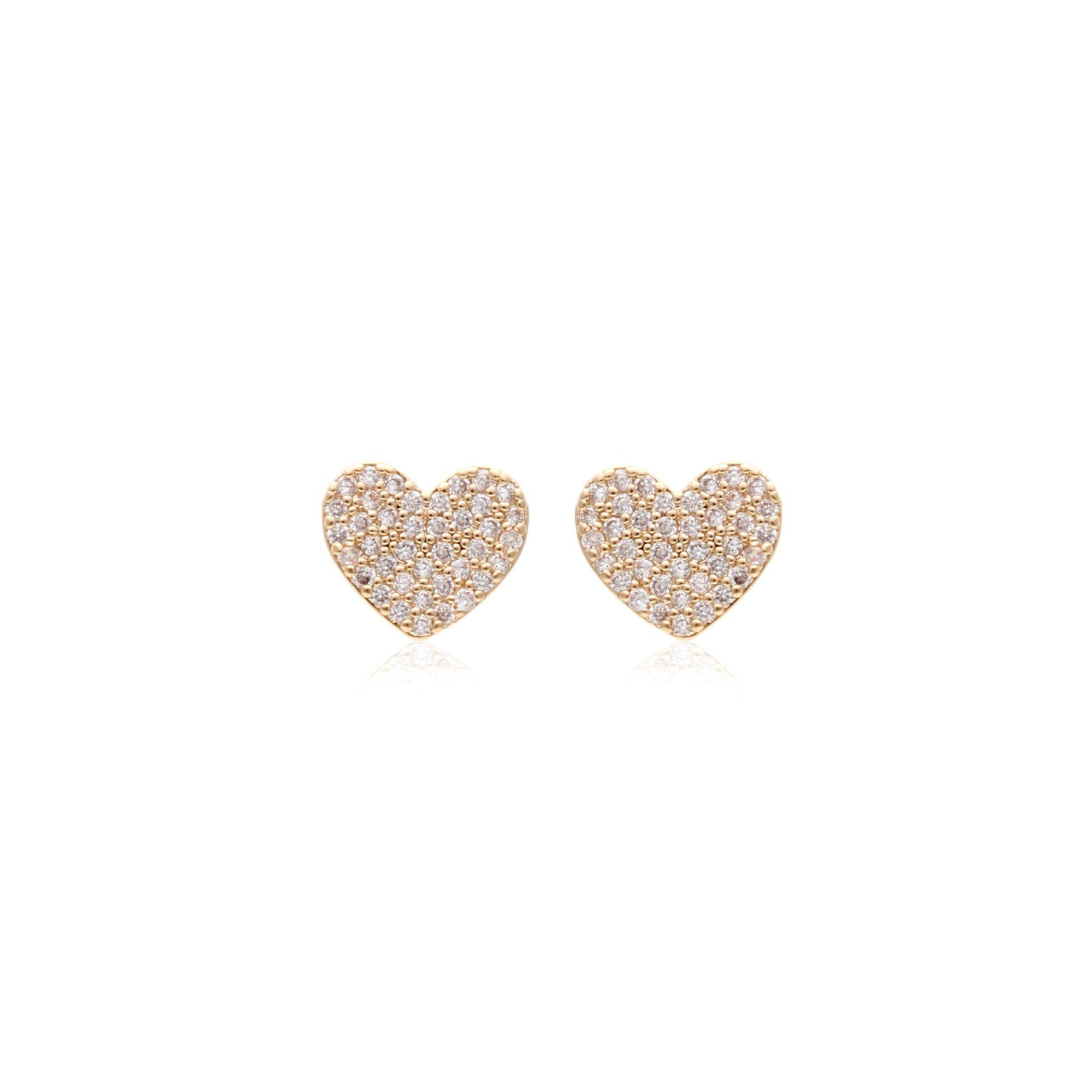 Brinco Coração Cravejado 