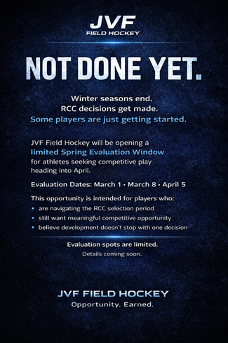 Not done yet: JVF Field Hockey to host spring evaluations  