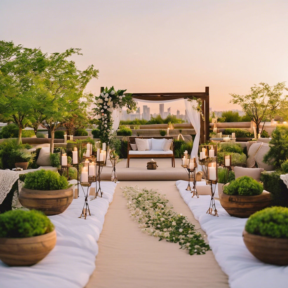 Rooftop garden _romantic zen wedding decor__