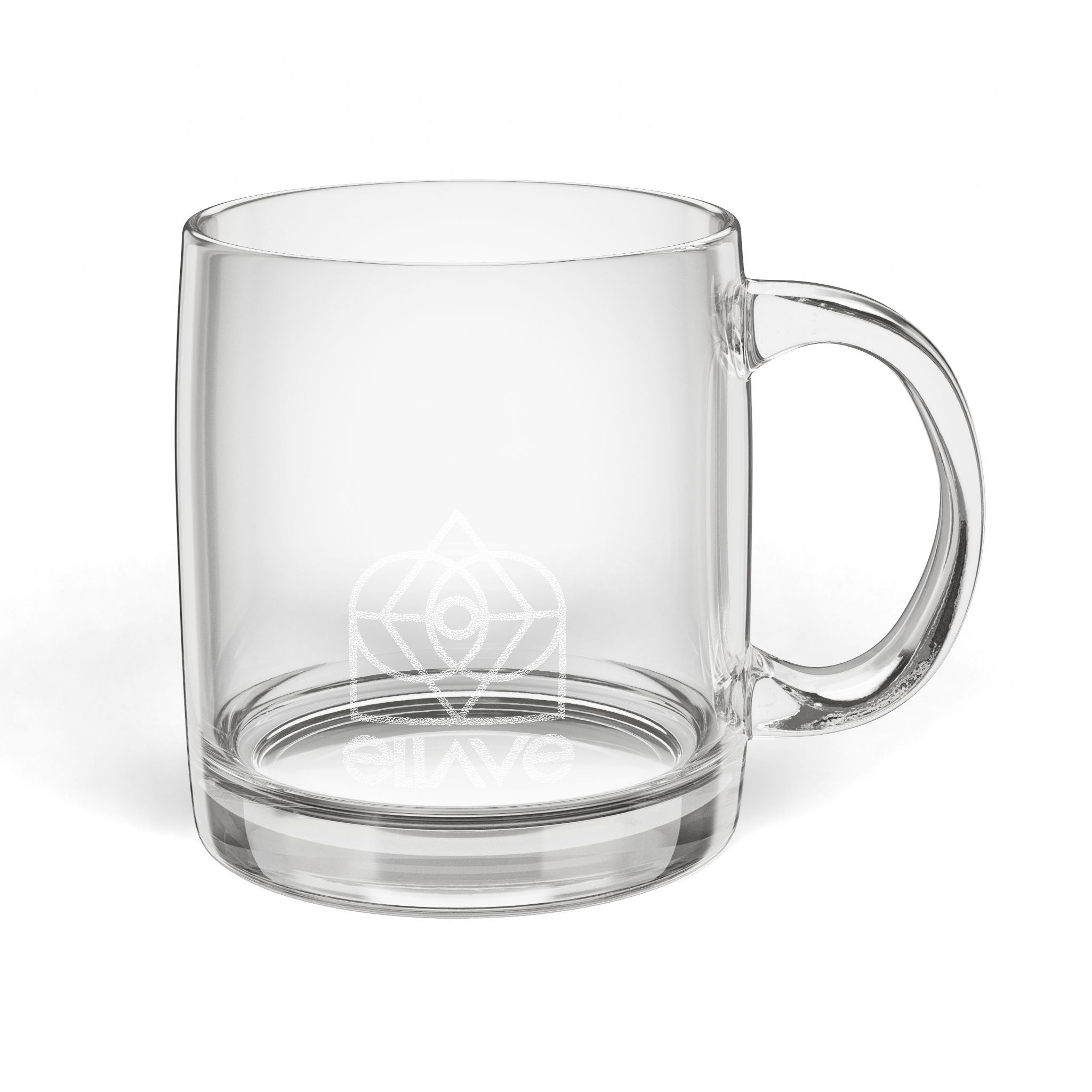 Personalized Elave Engraved Coffee Mug, Custom Glass Cup