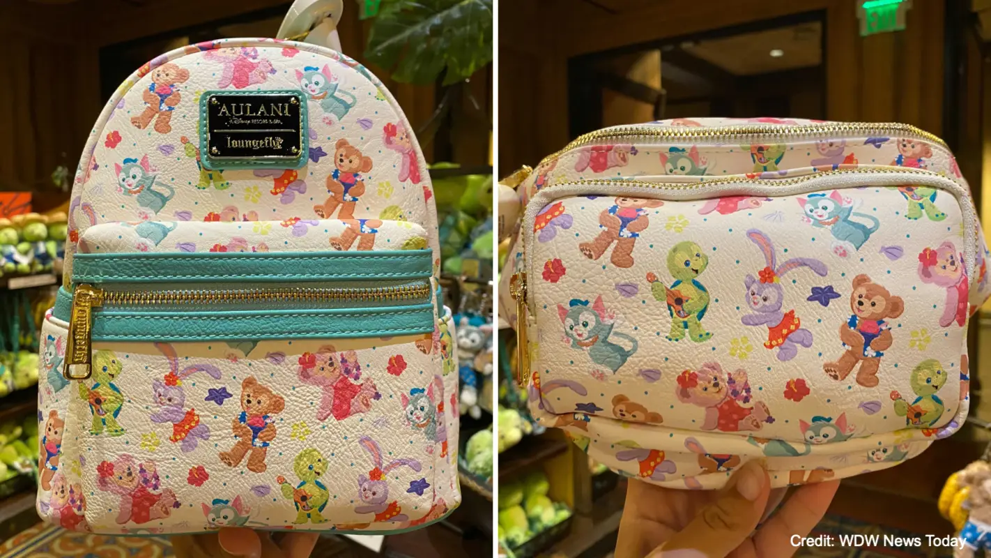 Duffy & Friends Aulani Loungefly Mini Backpack and Fanny Pack