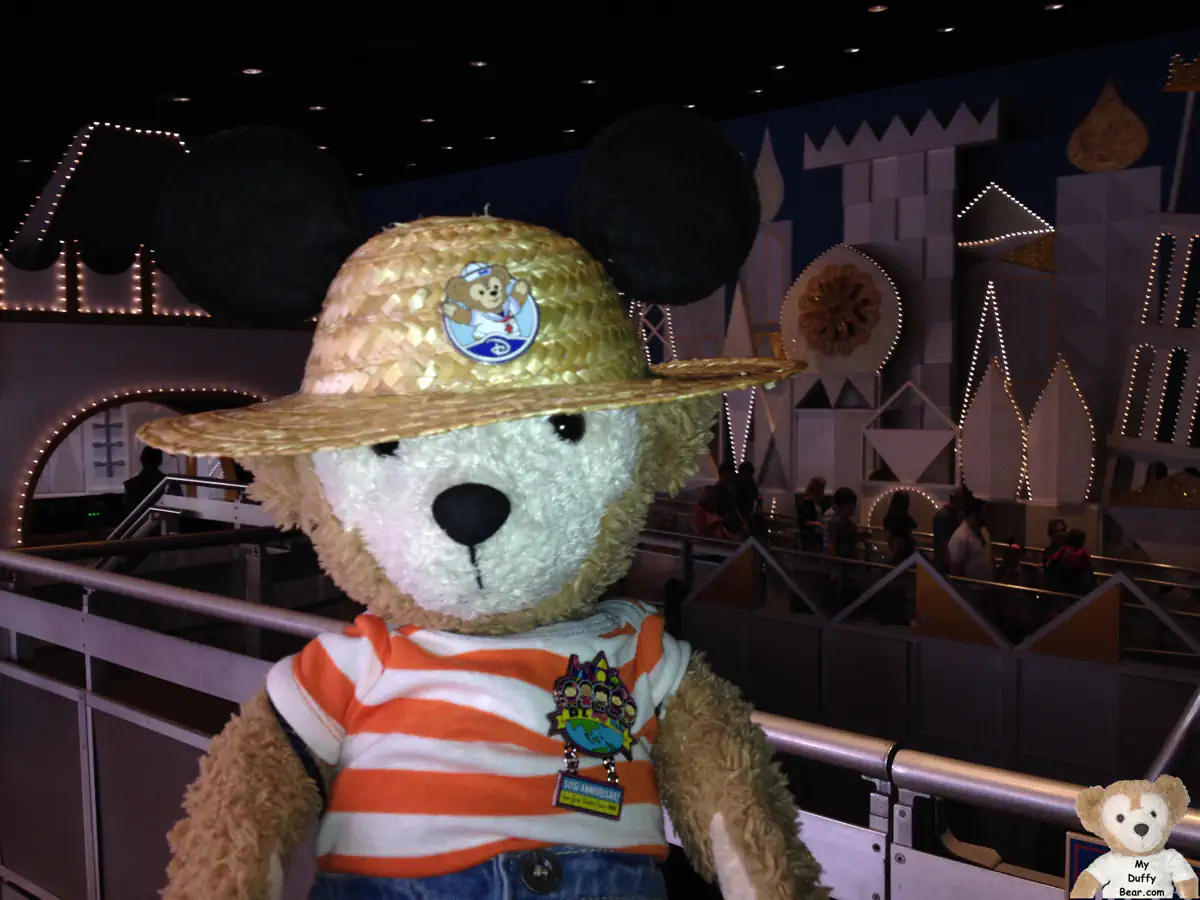 Duffy poses in the cue across from the clock tower