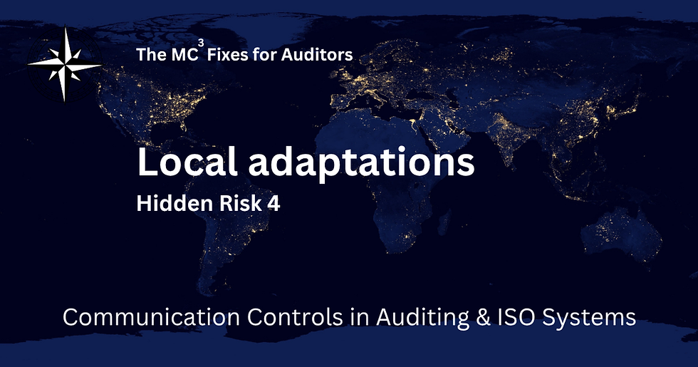 The more harmonised the vocabulary becomes, the easier it is for auditors to miss what is actually happening on the ground.