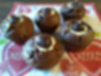 Triple Chocolate Muffins with Caramel Creme Filling