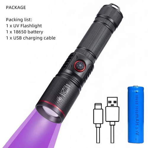 zoomable 10w 395nm UV(Ultraviolet) aluminium Body Flashlight +