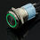 Thumbnail: 16mm Size GREEN Led Stainless Steel Latching Type Push Button Switch 5v-24v DC