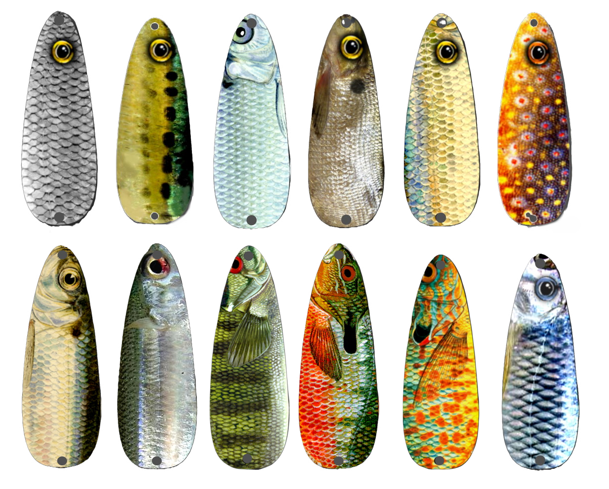 Trolling/Flutter Spoons Nature Series Fish Designs 2 Pelican Lures