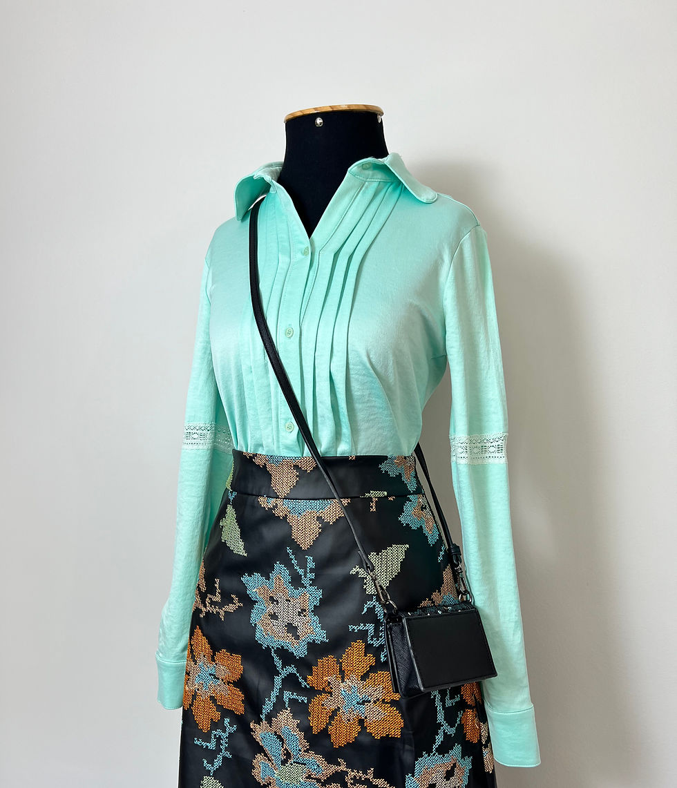 Camisa sedosa verde água TVZ - 36