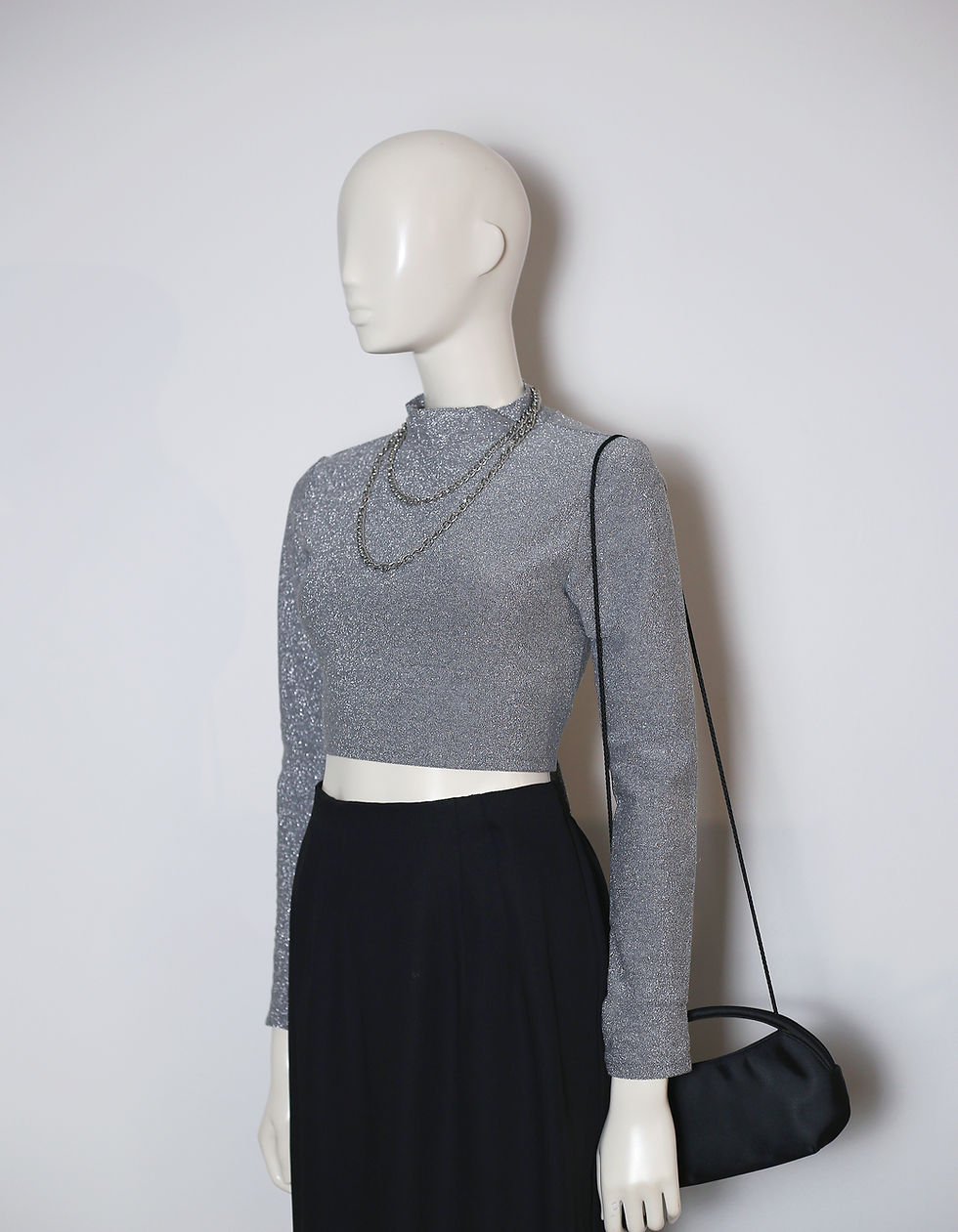 Cropped lurex costas nua - P/M