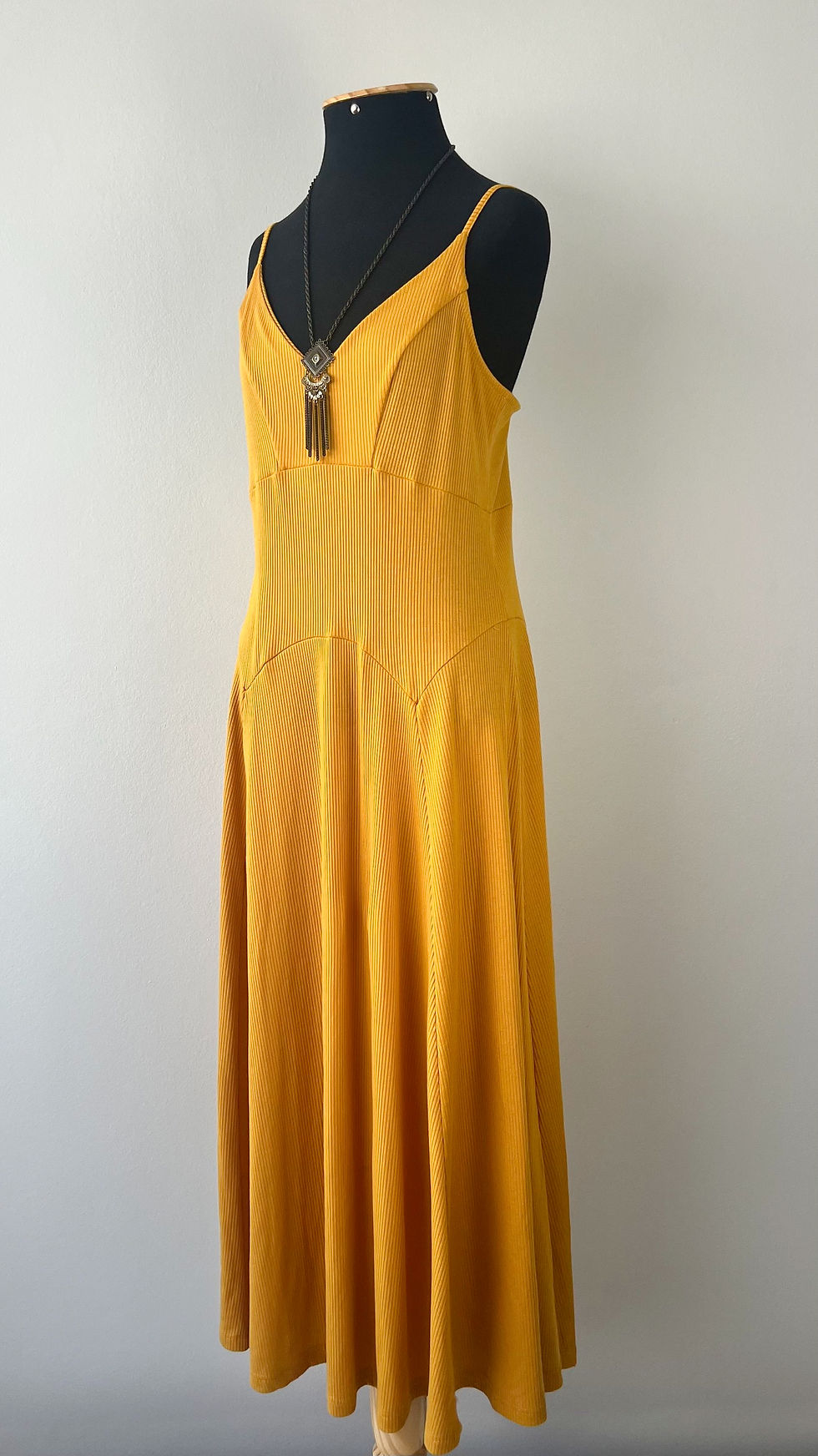 Vestido longo malha canelada Zinzane - G