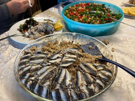 Çini Boyama Kursiyerlerimiz ve olmazsa olmazımız hamsili pilav