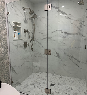 custom shower curbless