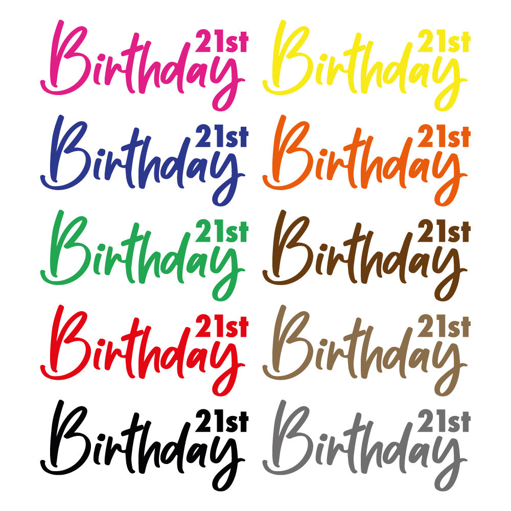 Any Age Birthday Stickers x10 | Personalised Vinyl Labels UK