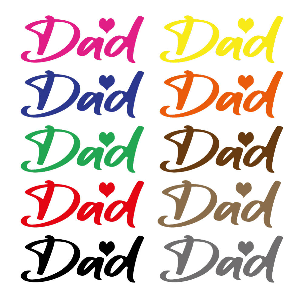 dad vinyl stickers set of 10 name decals for gifts cards cups and decorations