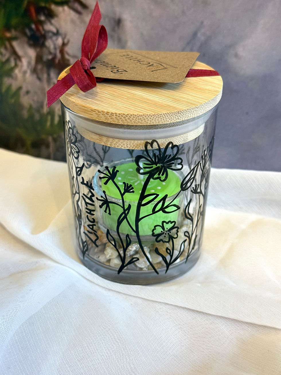 Miniaturbild: Windlicht klein "Blumenmuster"