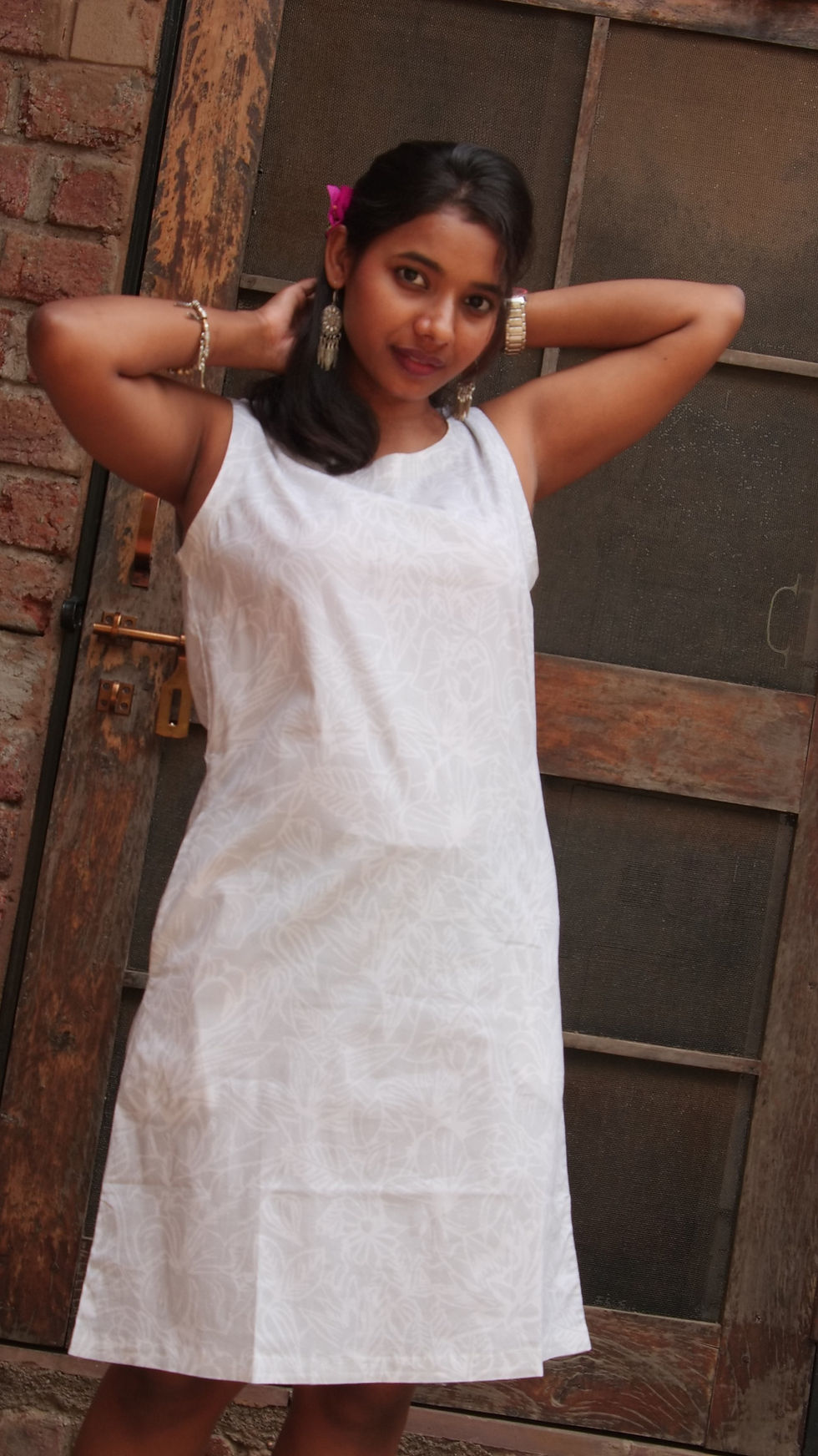 Thumbnail: Grey Polka Dots  Shift Dress