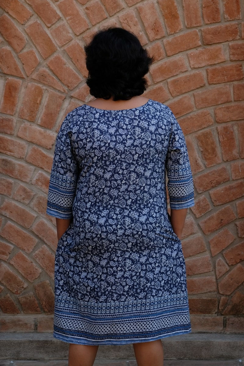Thumbnail: White Flowers Blue Sky Dress