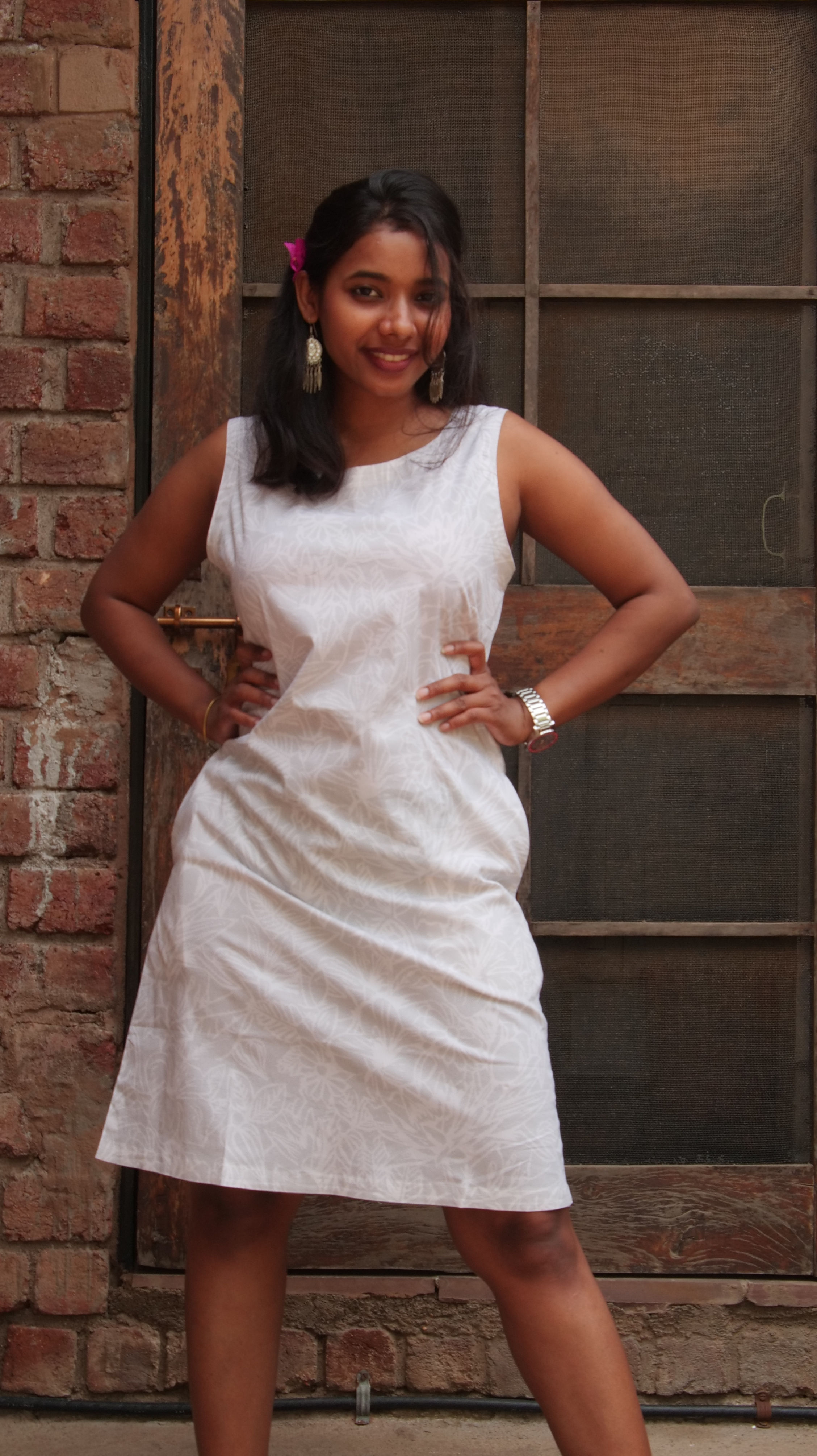 Grey Polka Dots  Shift Dress