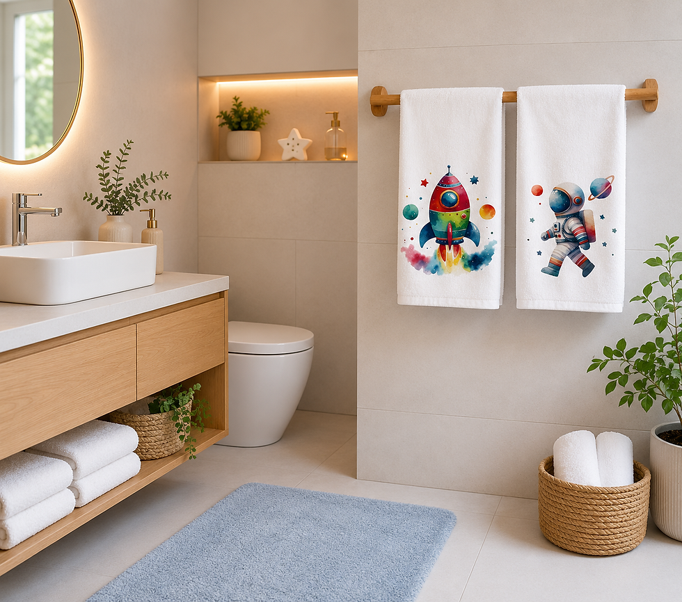 Thumbnail: CIOJUNE Space Kids Towels for Bathroom Space Nursery Decor Space Decorative Hand