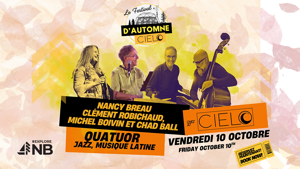 🎶✨ Quatuor Jazz & Musique Latine – Chez CIELO ✨🎹🥁  Vendredi 10 oct