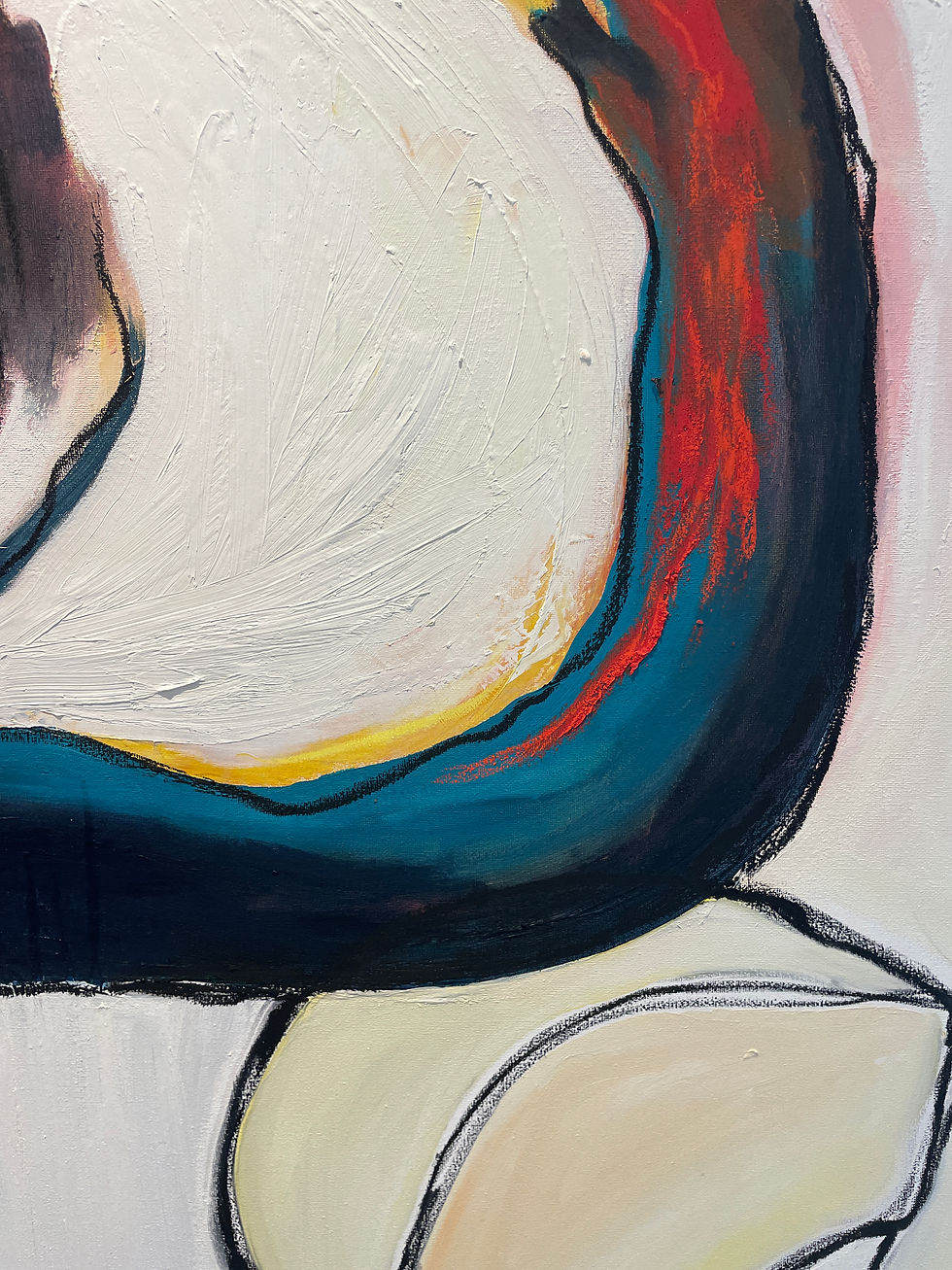 Thumbnail: growth from affliction - oil and mixed media on canvas